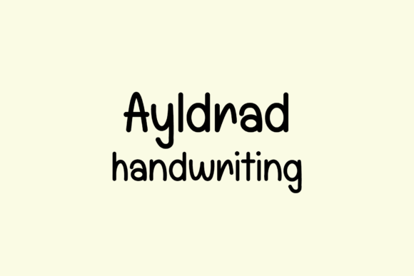 Ayldrad: A Handwritten Font for Creative Projects