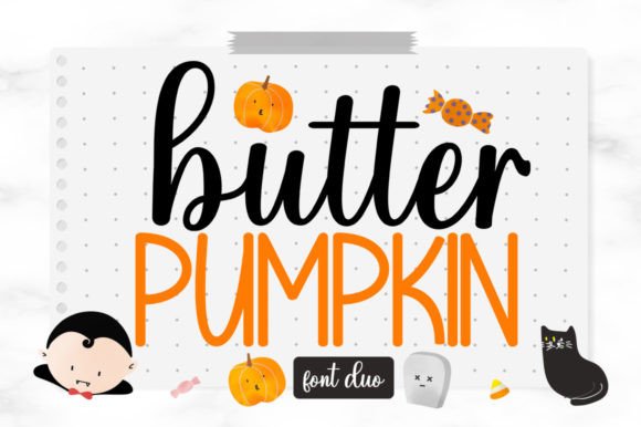 Butter Pumpkin Duo Font for Web Design