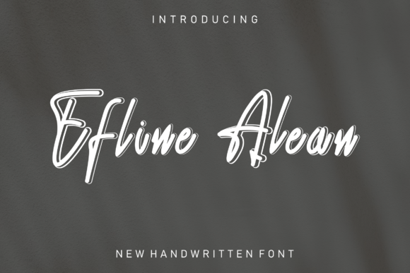 Efline Alean: Bold Handwritten Font