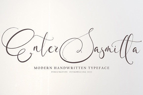 Enter Sasmitta: A Refined Script Font