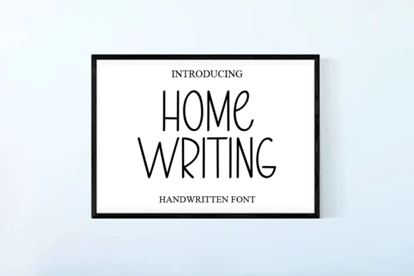 Home Writing: A Friendly Handwritten Font
