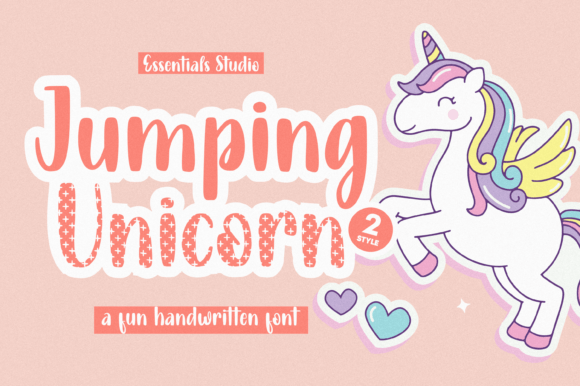 Jumping Unicorn Font: Whimsical Design