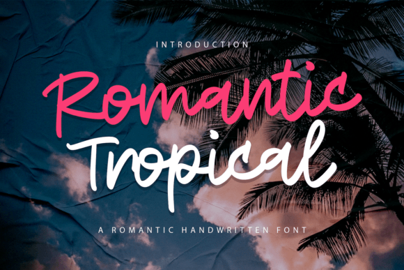 Romantic Tropical Font for Editorial Design