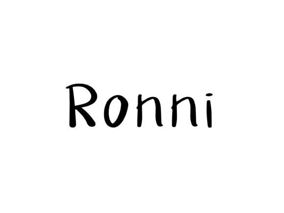 Ronni: A Handwritten Font for Web Design