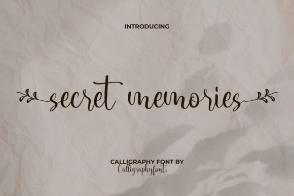 Secret Memories Font for Web Design